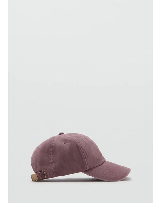 Mango Purple Plain Cotton Cap