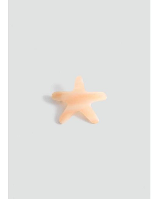 Mango White Star Hair Clip