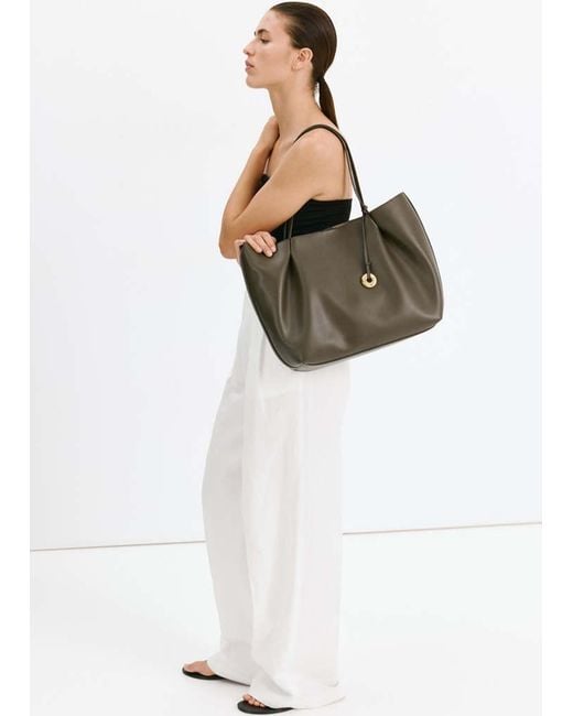 Mango Green Large Shopper Bag