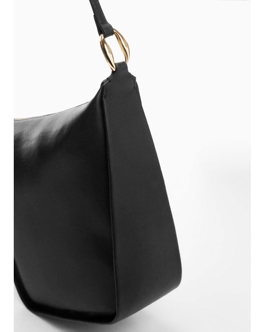 Mango Black Shoulder Bag With Buckle