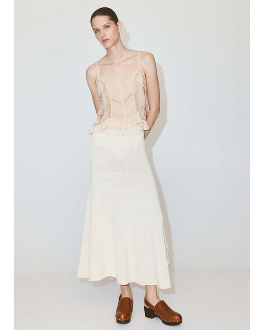 Mango White Crinkle Top With Embroidered Details