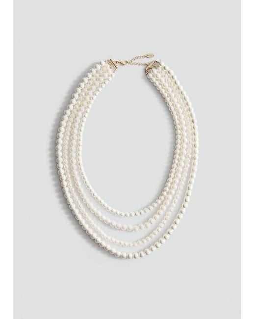 Mango White Mixed Pearl Necklace