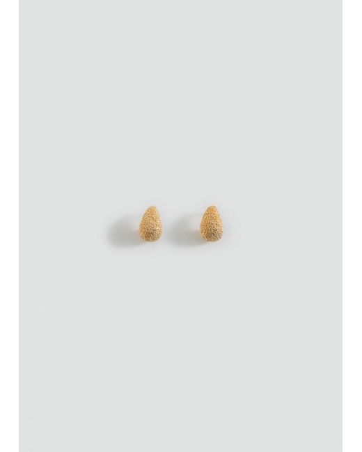 MANGO TEEN White Textured Drop Earrings