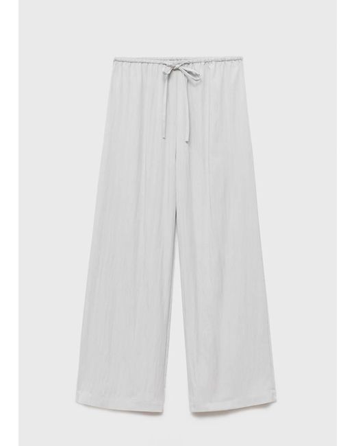 Mango White Pyjama Trousers