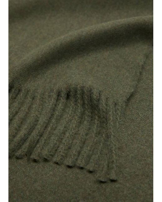 Mango Green Fringed Edge Scarf
