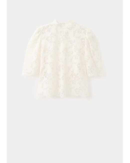 Mango Multicolor Guipure Blouse