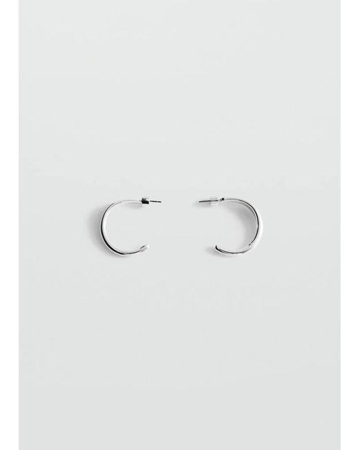 Mango Metallic Hoop Earrings