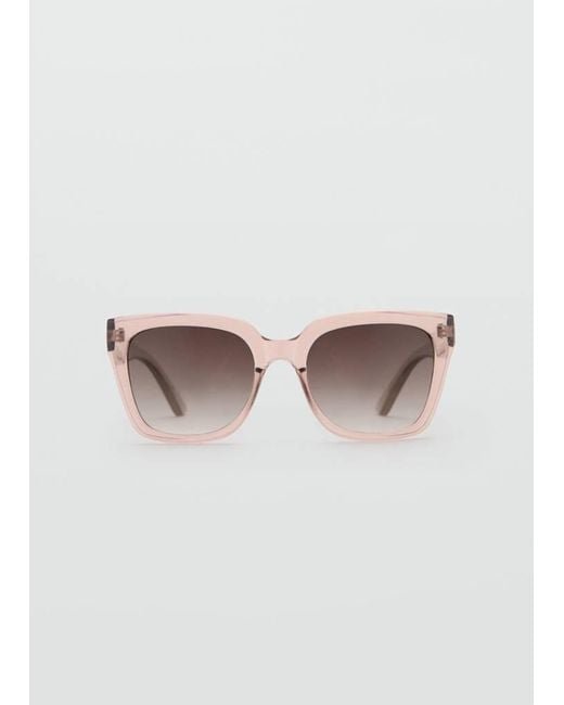 Mango Pink Squared Frame Sunglasses