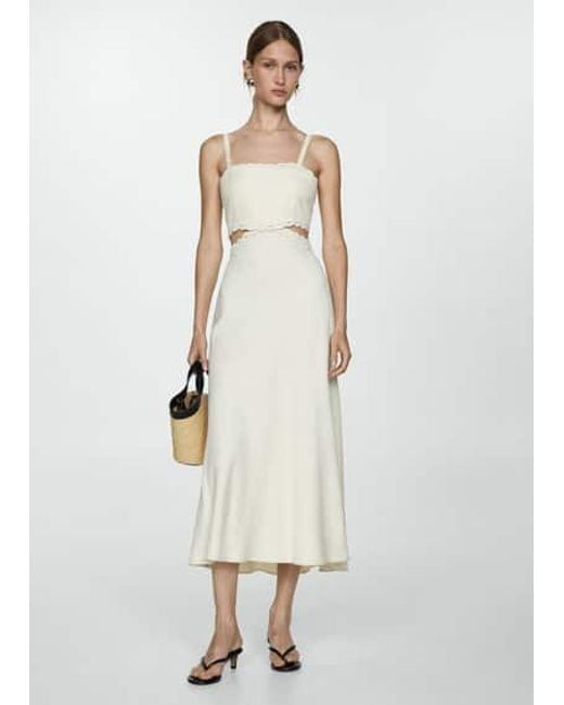 Mango white lace dress hot sale