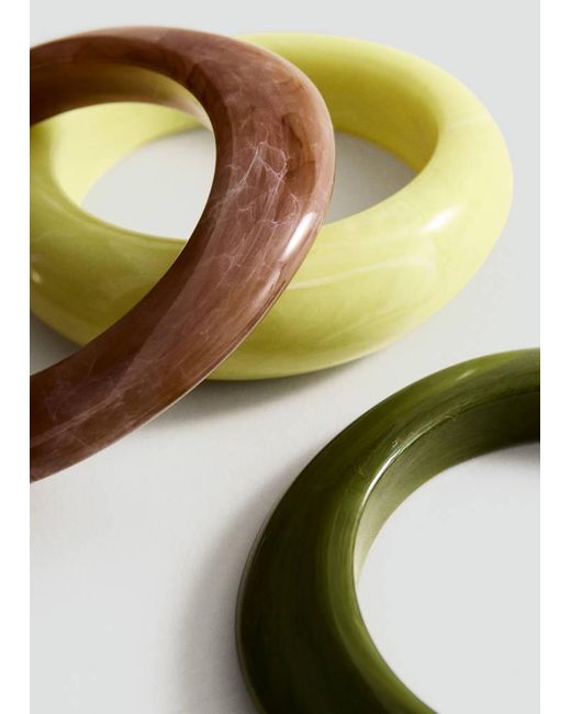 Mango Green Set Of 3 Combined Volume Maxi Bracelets