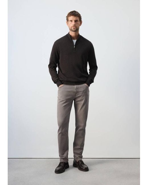Mango Black Slim Fit Ultra Soft Touch Patrick Jeans for men