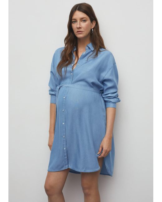 Mango Denim Shirt Dress Medium in Blue