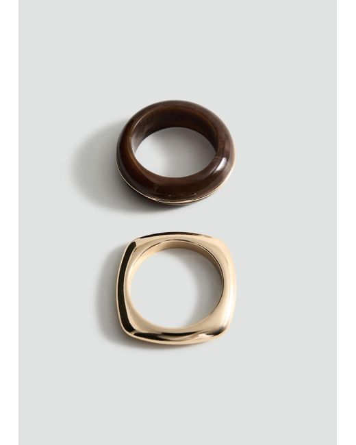 Mango Brown Pack Of 2 Rigid Bracelets