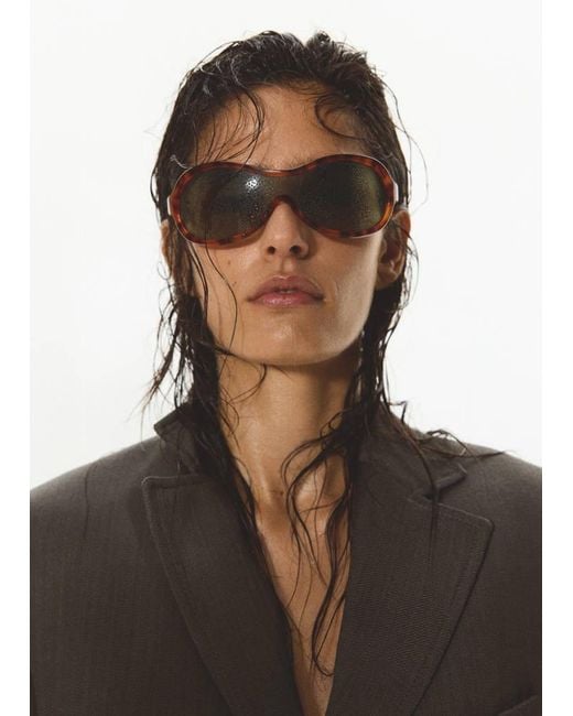 Mango Black Sunglasses With Tortoiseshell-Effect Frame