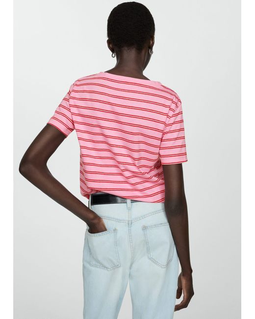 Mango Pink Short-sleeved Cotton T-shirt