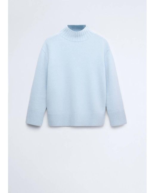 Mango Gray Turtleneck Wool Sweater