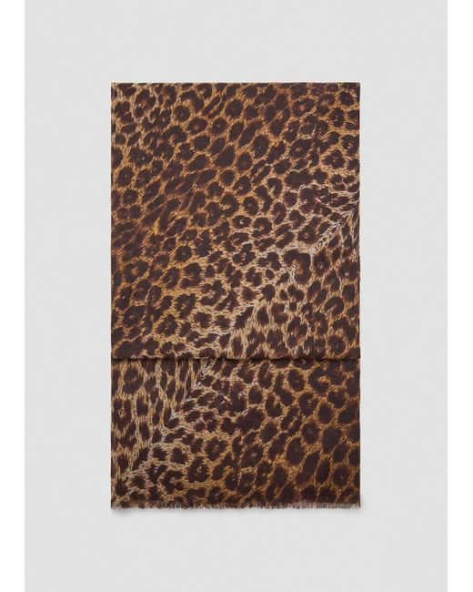 Mango Brown Leopard Print Scarf