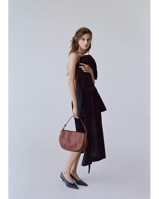 Mango Brown Crossbody Bag With Flap