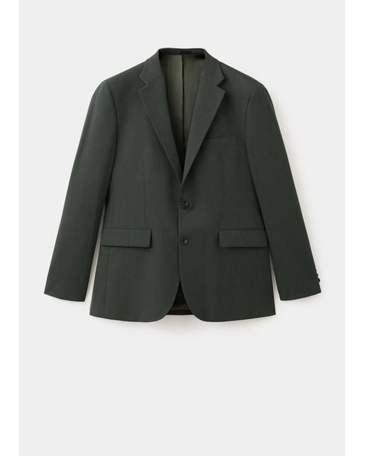 Mango Green Milan Slim-Fit Suit Jacket for men