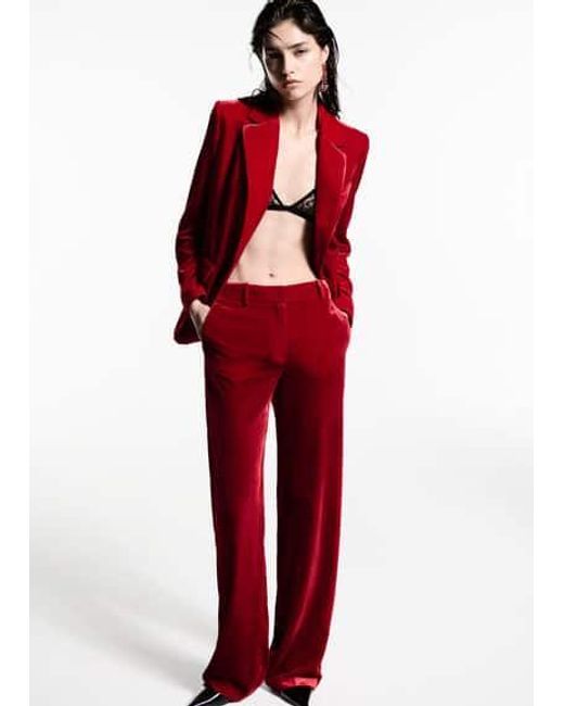 Red velvet suit coat clearance