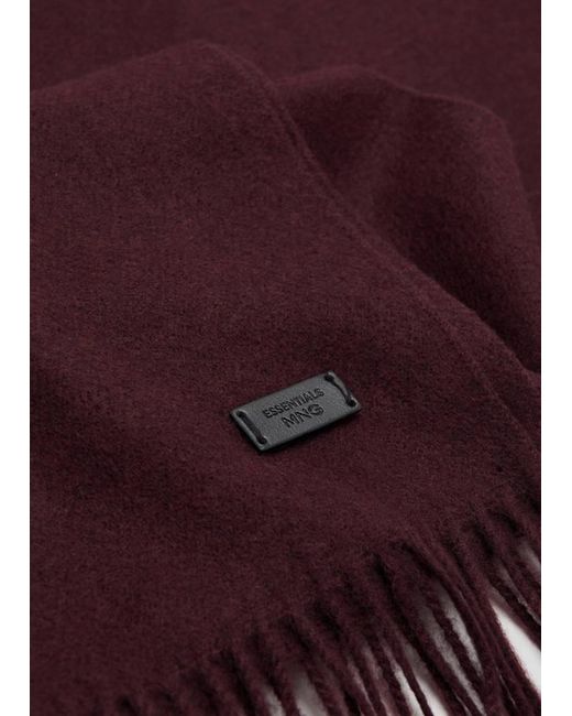Mango Purple Plain Fringed Scarf for men