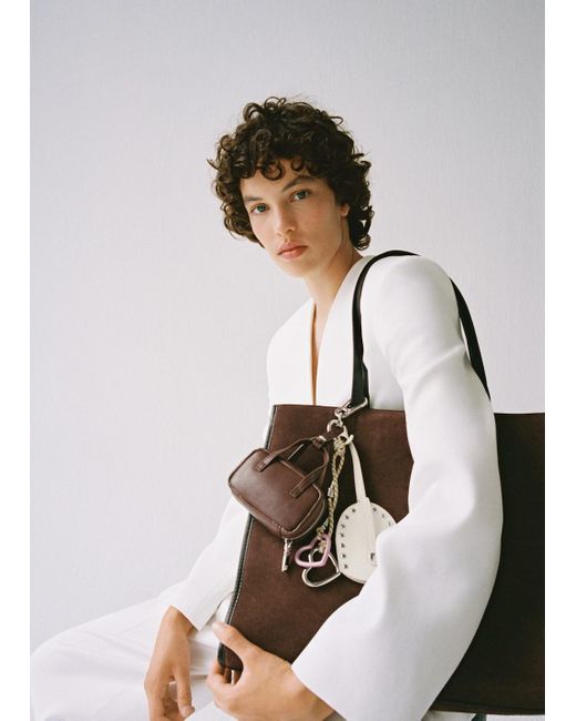 Mango Brown Bag With Multi-Charm Keyring