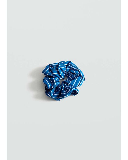 Mango Blue Printed Scrunchie