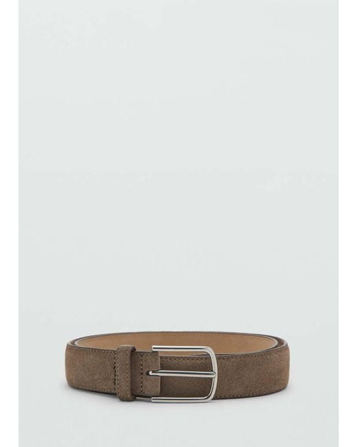Mango Brown Nappa Leather Belt for men