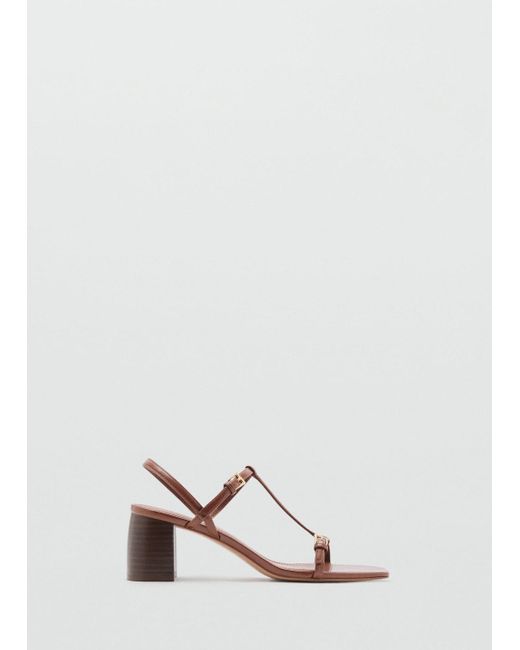 Mango Pink High-Heeled Sandals With Buckle Straps