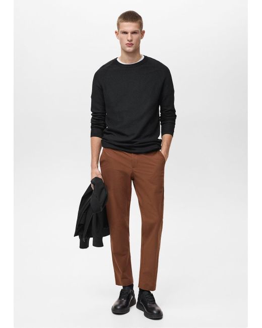 Mango Black Breathable Sweater With Coolmax Technology for men