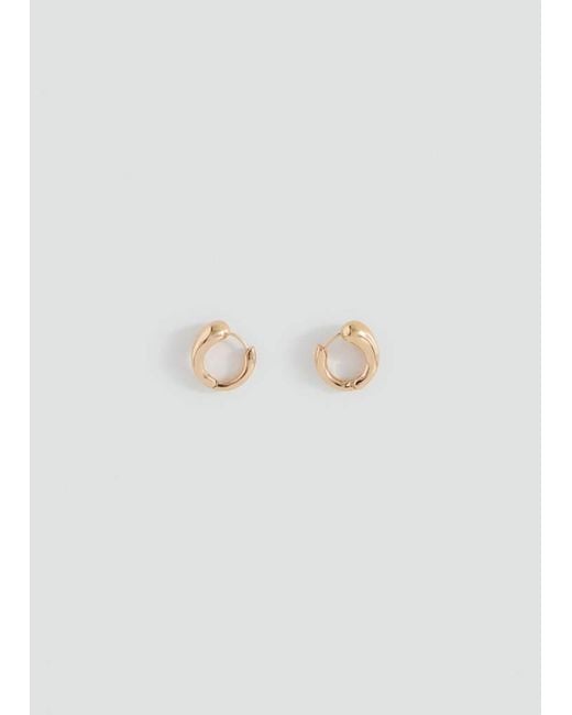 MANGO TEEN Metallic Hoop Earrings