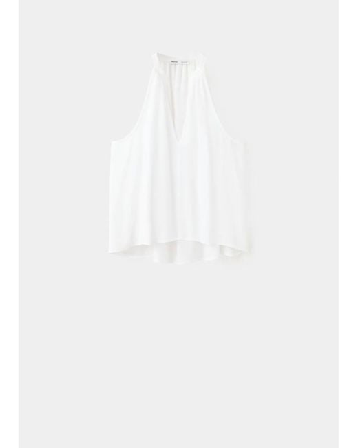 MANGO TEEN White Asymmetric Fluid Top