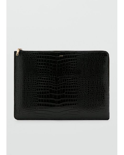Mango Black Shiny Coco Laptop Sleeve