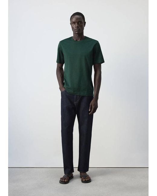 Mango Green Regular Fit T-Shirt 190Gsm for men