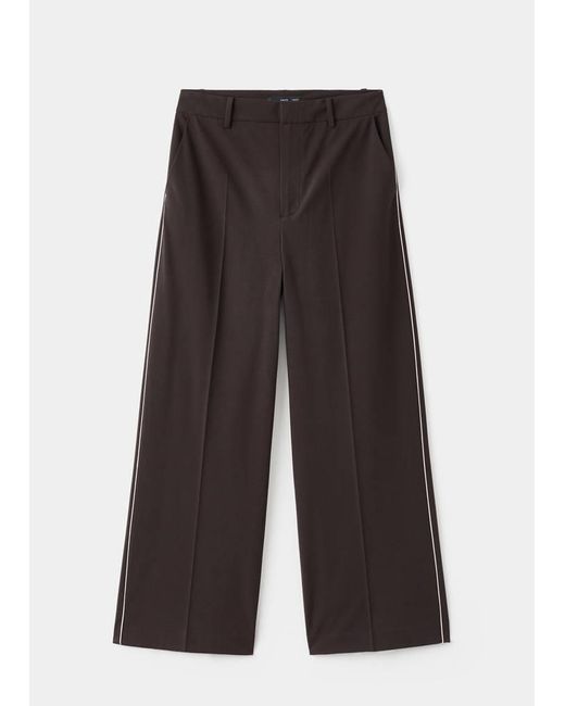 Mango Blue Side Striped Trousers