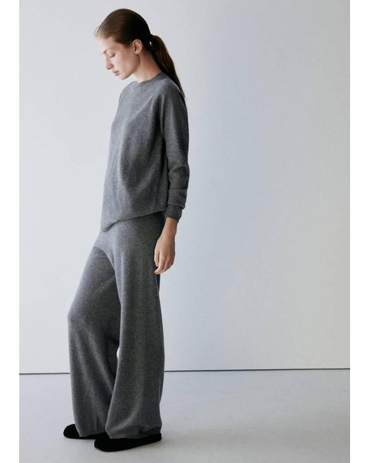 Mango Gray 100% Cashmere Sweater