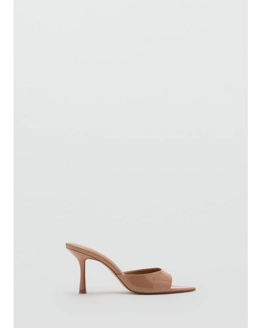 Mango Pink Pointed Heel Sandals