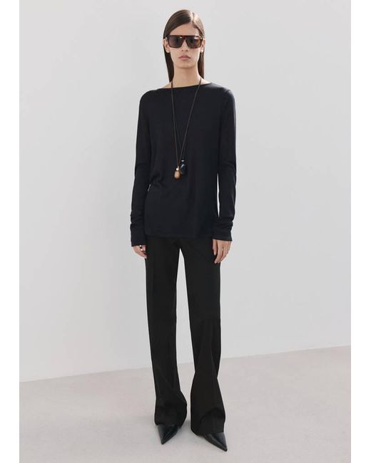 Mango Black Draped Back Knitted Jumper