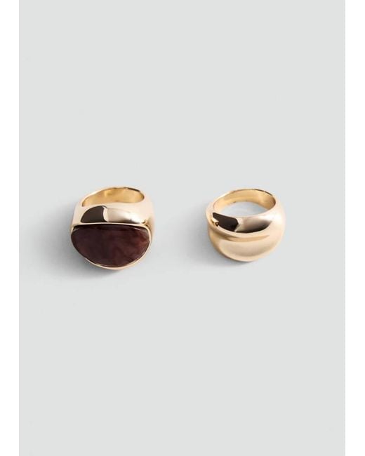 Mango Gray 2-Pack Combined Rings