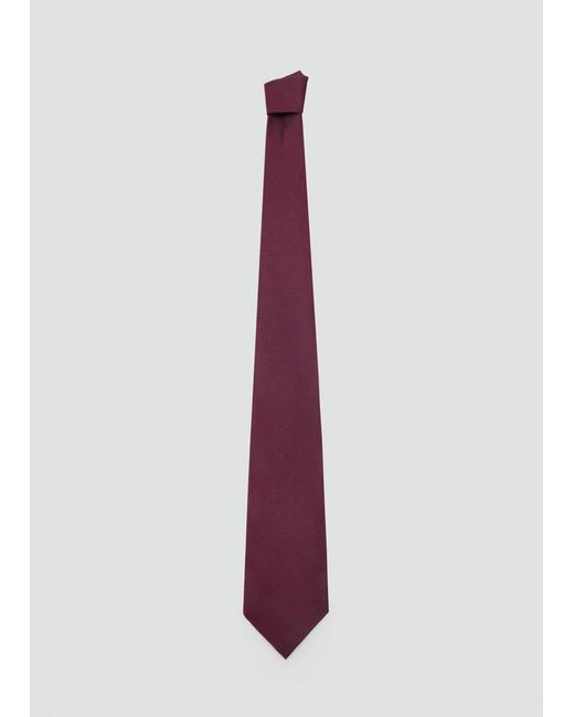 Mango Purple Plain Silk Tie for men
