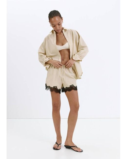 Mango Natural Poplin Stripe Shirt