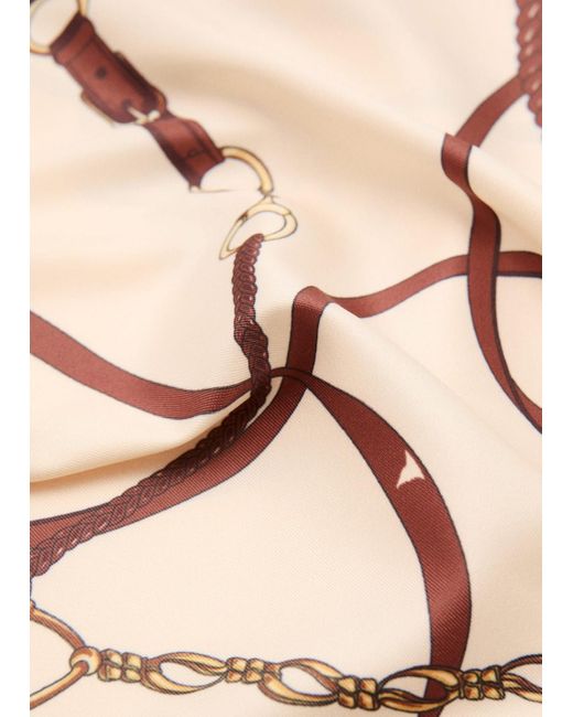 Mango Natural Chain-Print Scarf