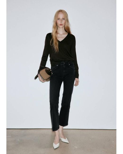 Mango Multicolor Sienna Flared Cropped Jeans