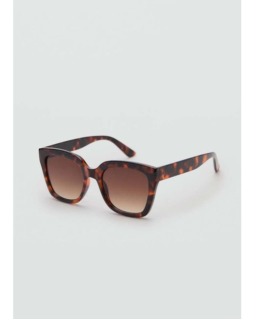 Mango Pink Squared Frame Sunglasses