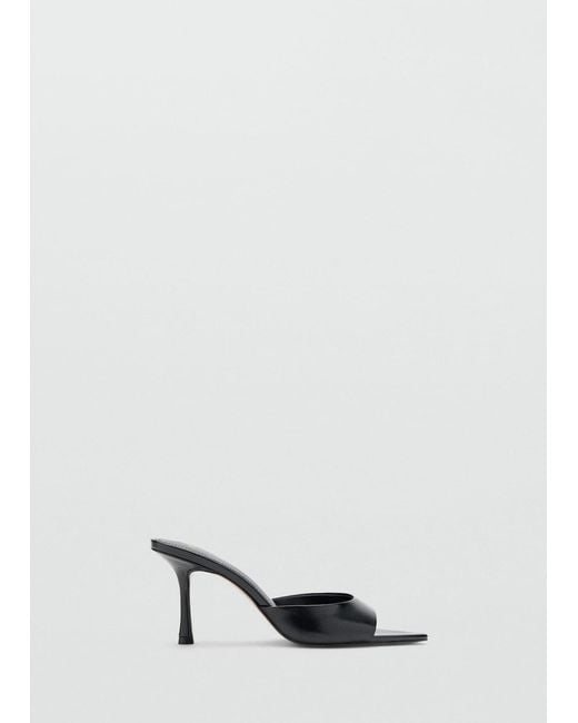 Mango Black Pointed Heel Sandals