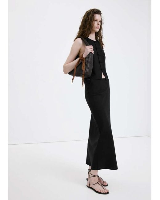 Mango Black Braided Shoulder Bag