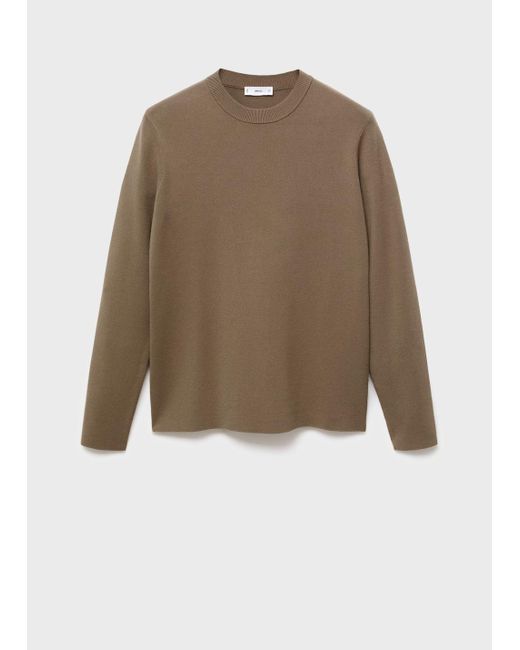 Mango Multicolor Medium-Knit Regular-Fit Sweater for men