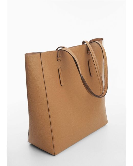 Mango Brown Effect Shopper Bag