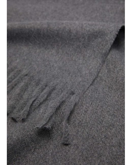 Mango Gray Fringed Edge Scarf