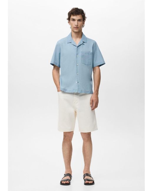 Mango Jeanshemd Aus 100 Baumwolle in Blue für Herren